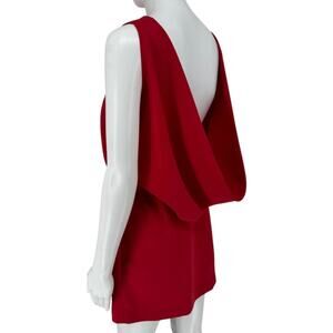 Moschino Cheap and Chic Red Drape-Back Mini Dress – Size 8 (IT 42)